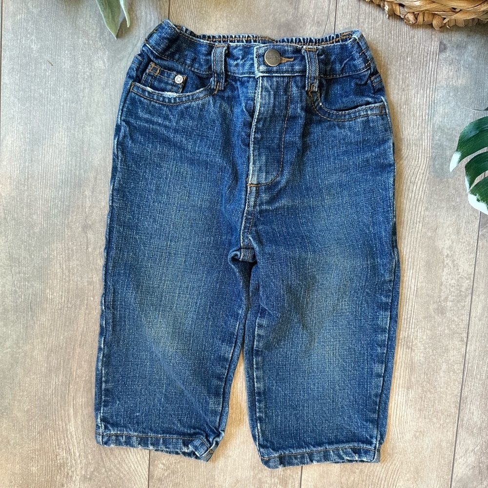 Vintage Kenneth Cole Reaction Boys Denim Blue Jeans Size 18 Months Baby Toddler